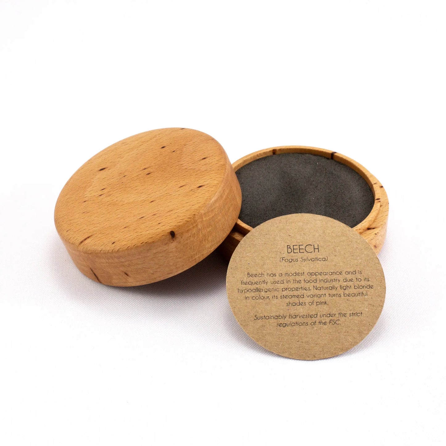 French Oak solid wood octagon ring box