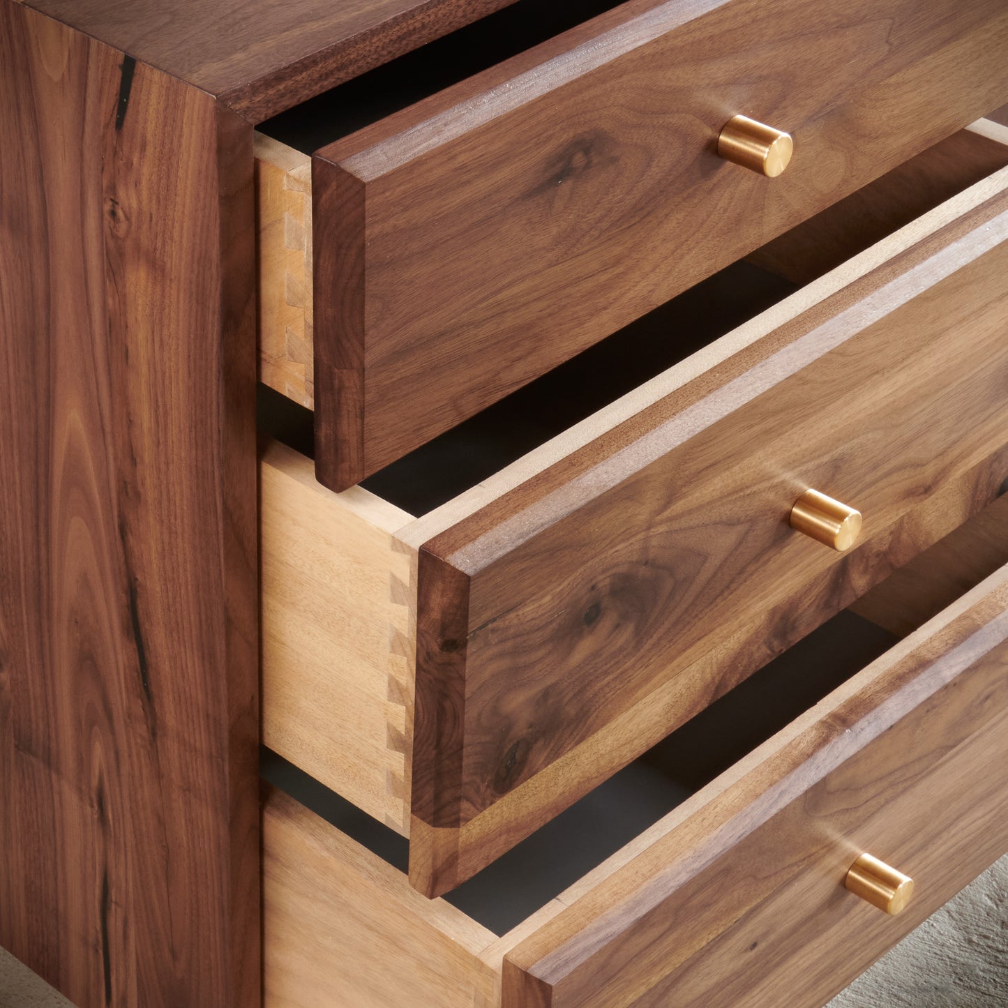 Solid wood custom Walnut TV/Media unit