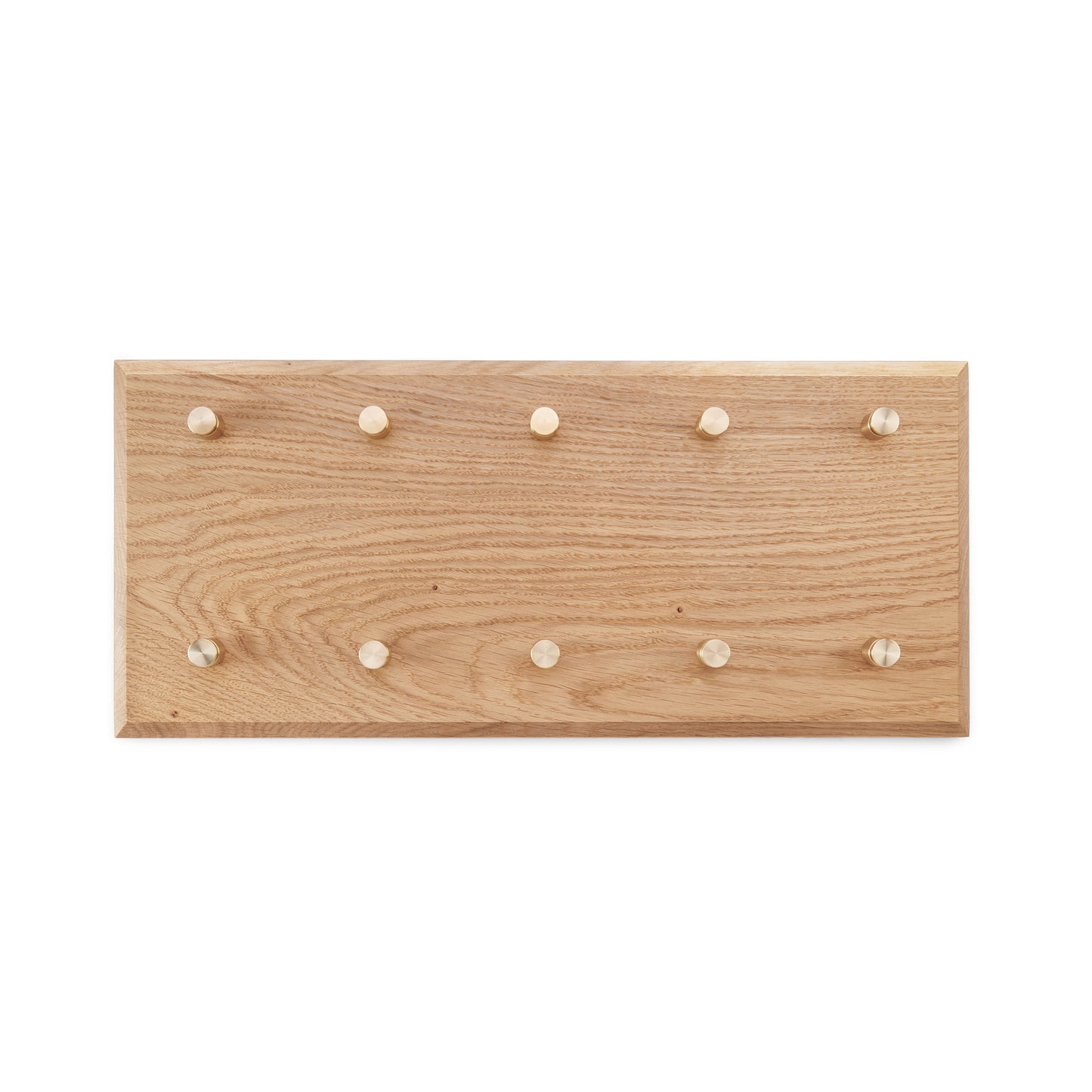 French Oak and brass key rack