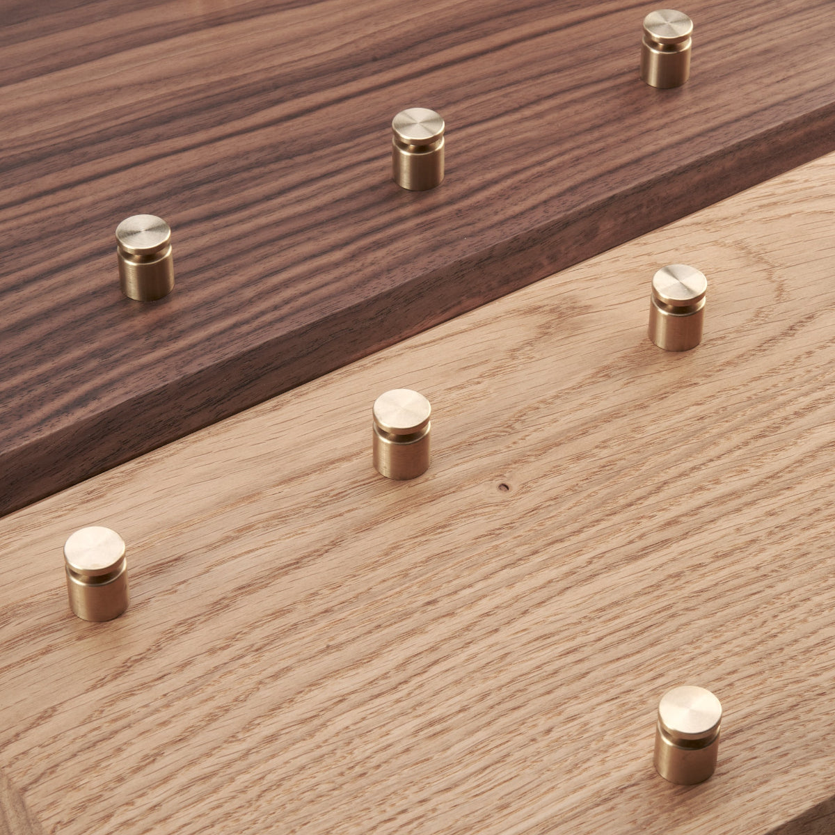 French Oak/Walnut and brass key rack