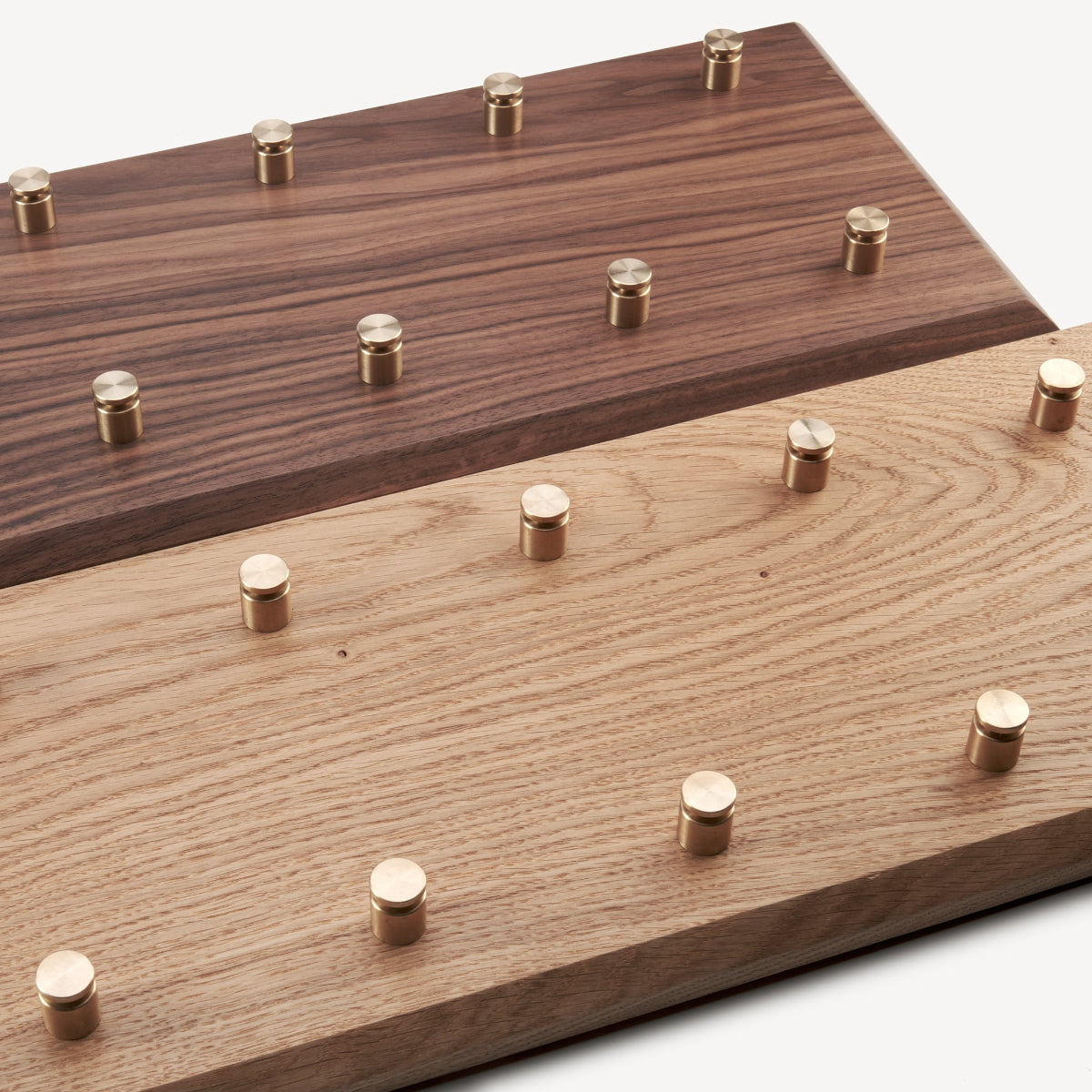 French Oak/Walnut and brass key rack