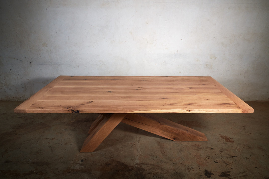 Custom French Oak cantilevered dining table