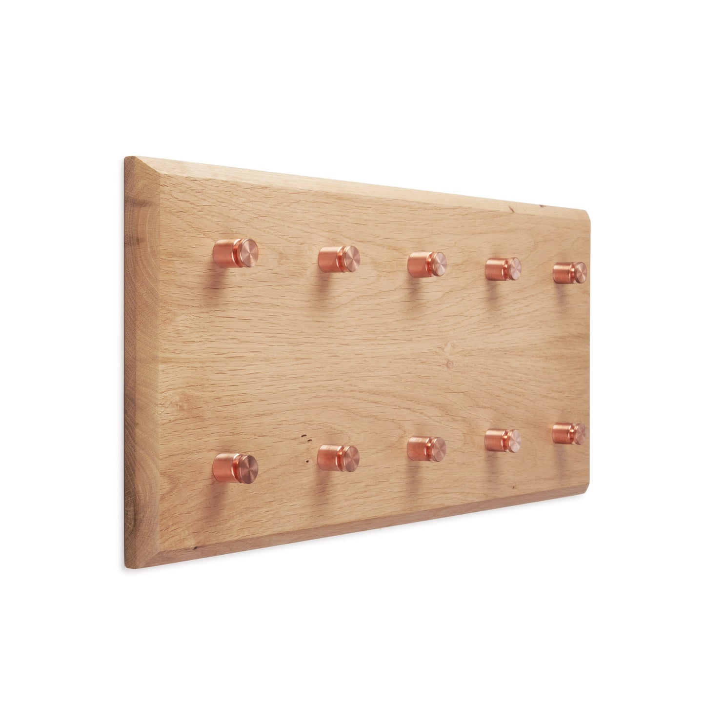 French Oak and copper key rack