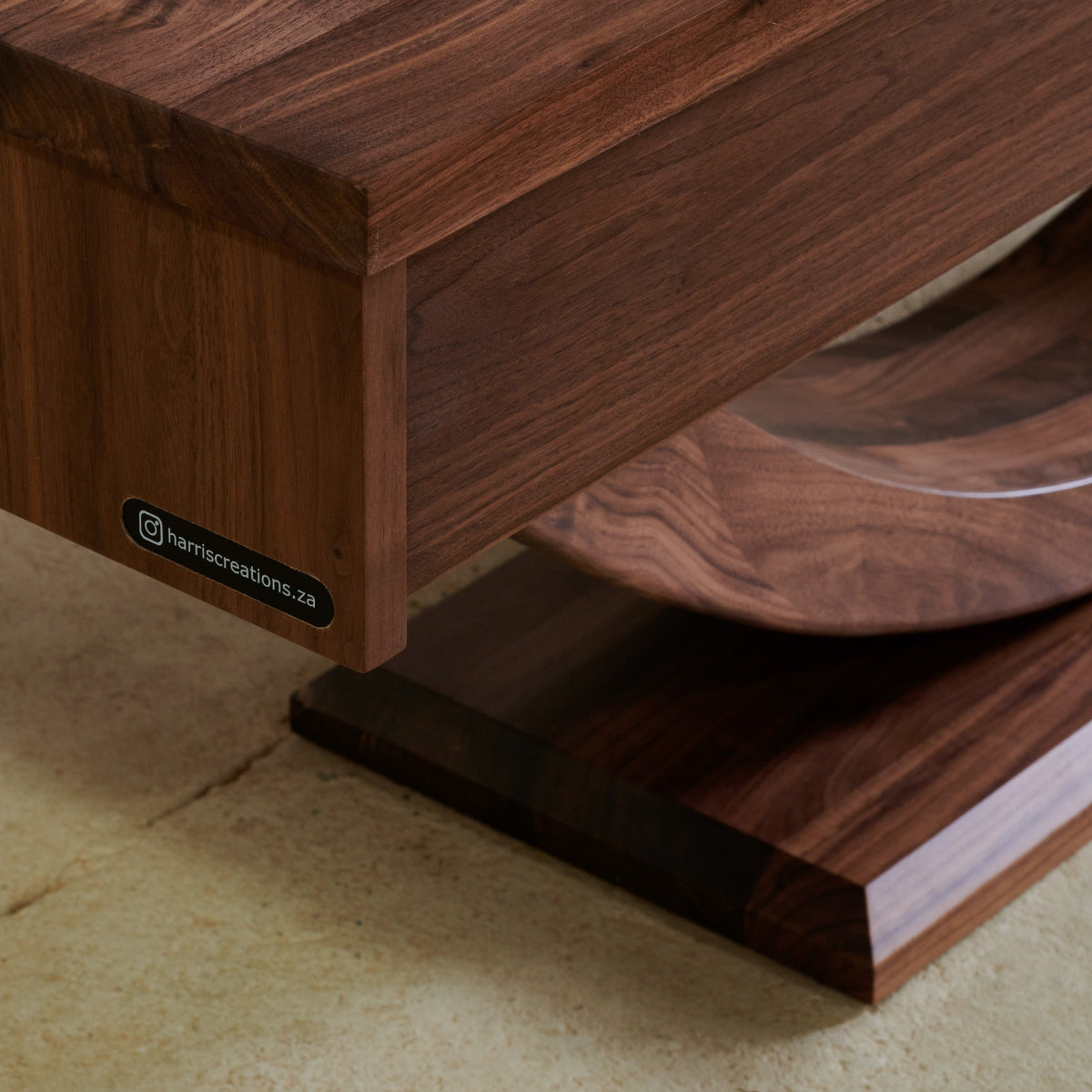 Custom Walnut media unit/TV stand