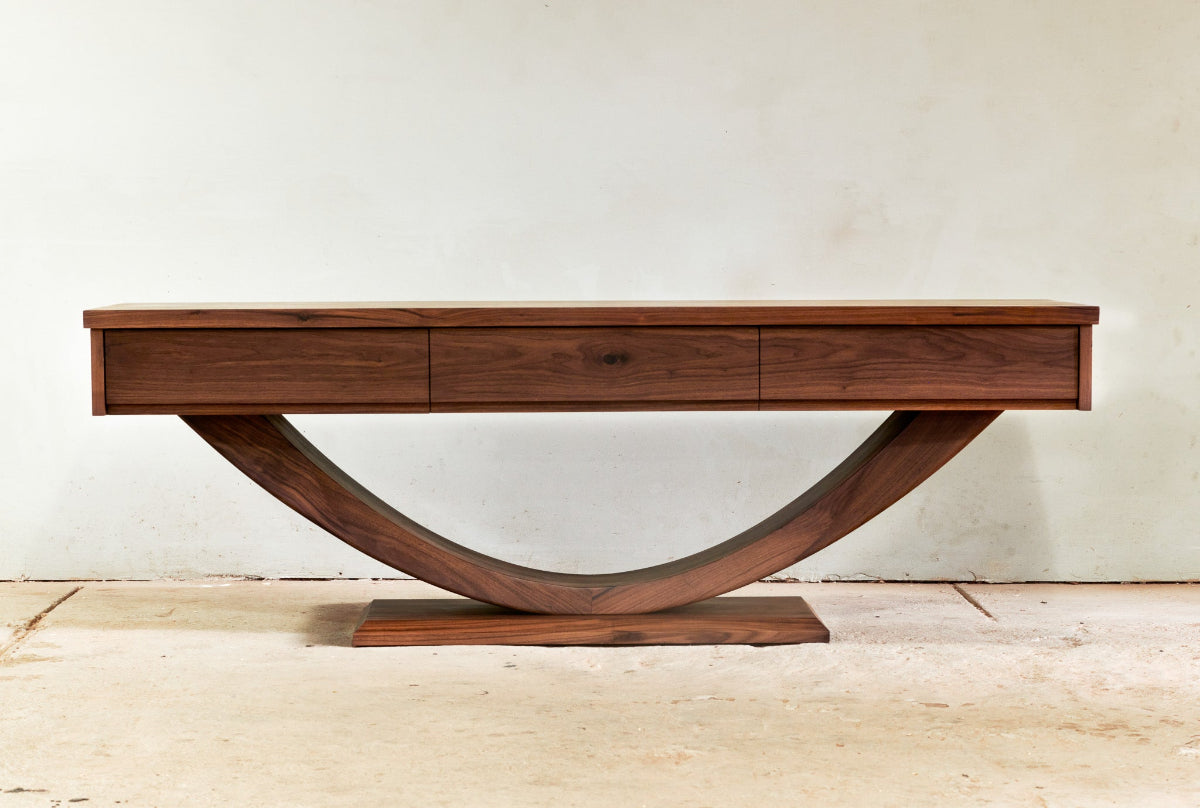 Custom Walnut media unit/TV stand