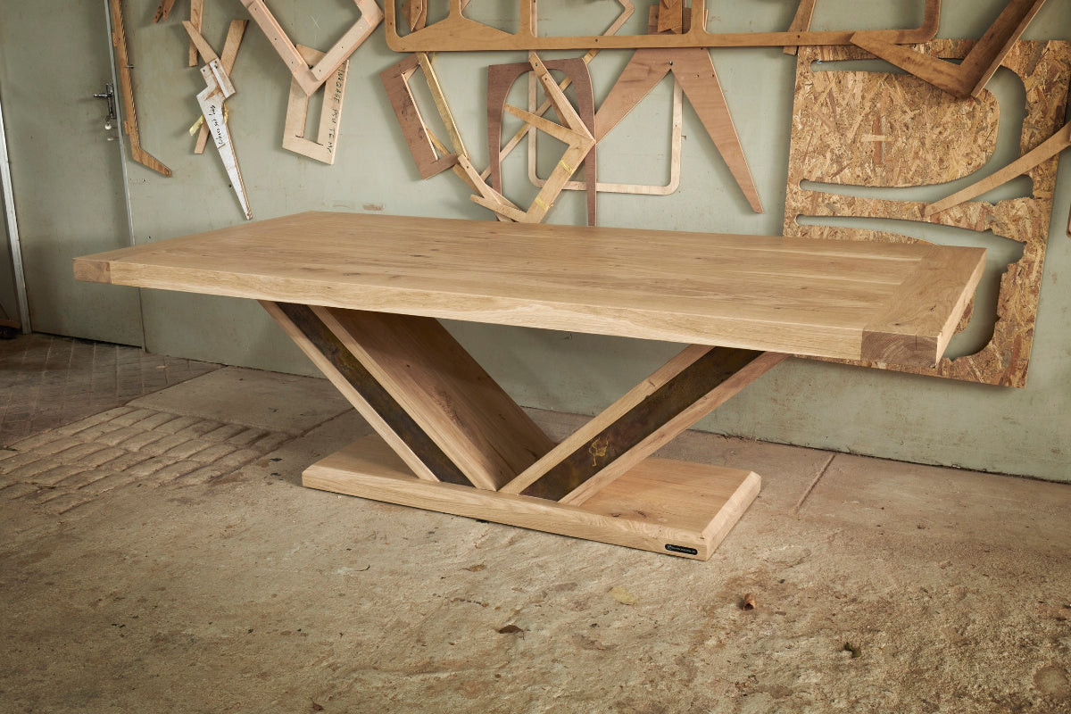 Custom French Oak dining table