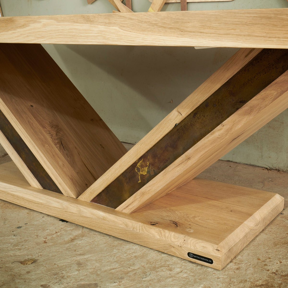 Custom French Oak dining table
