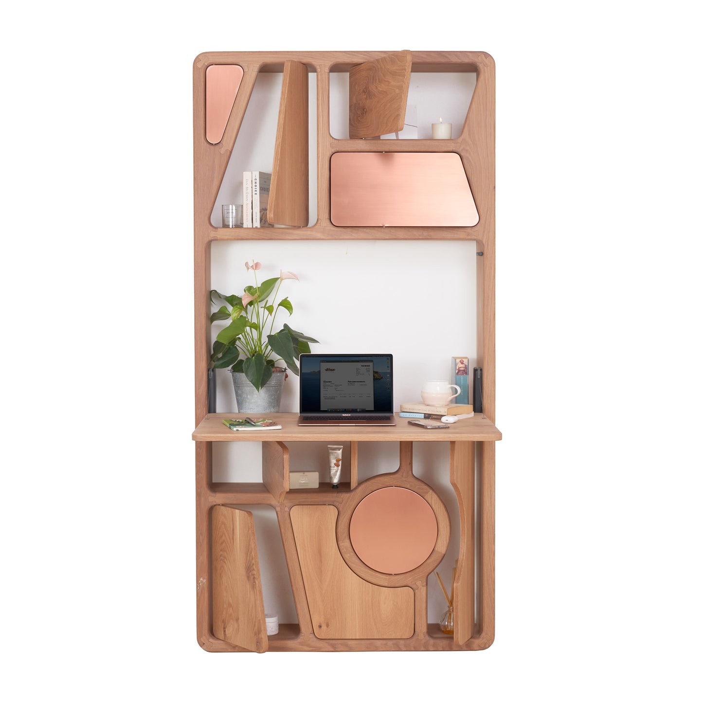 French Oak and Copper standing desk