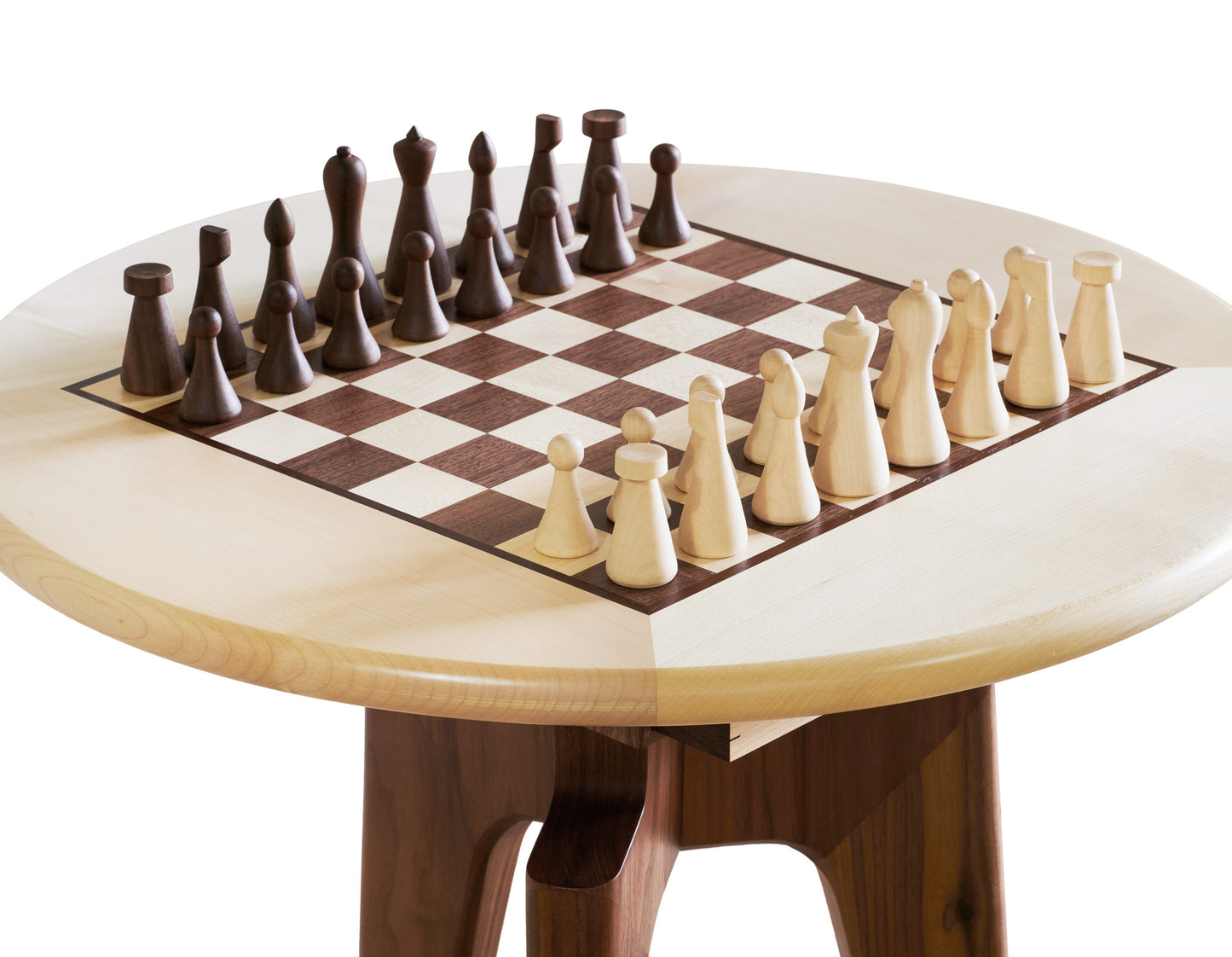 Custom Walnut and Maple chess set