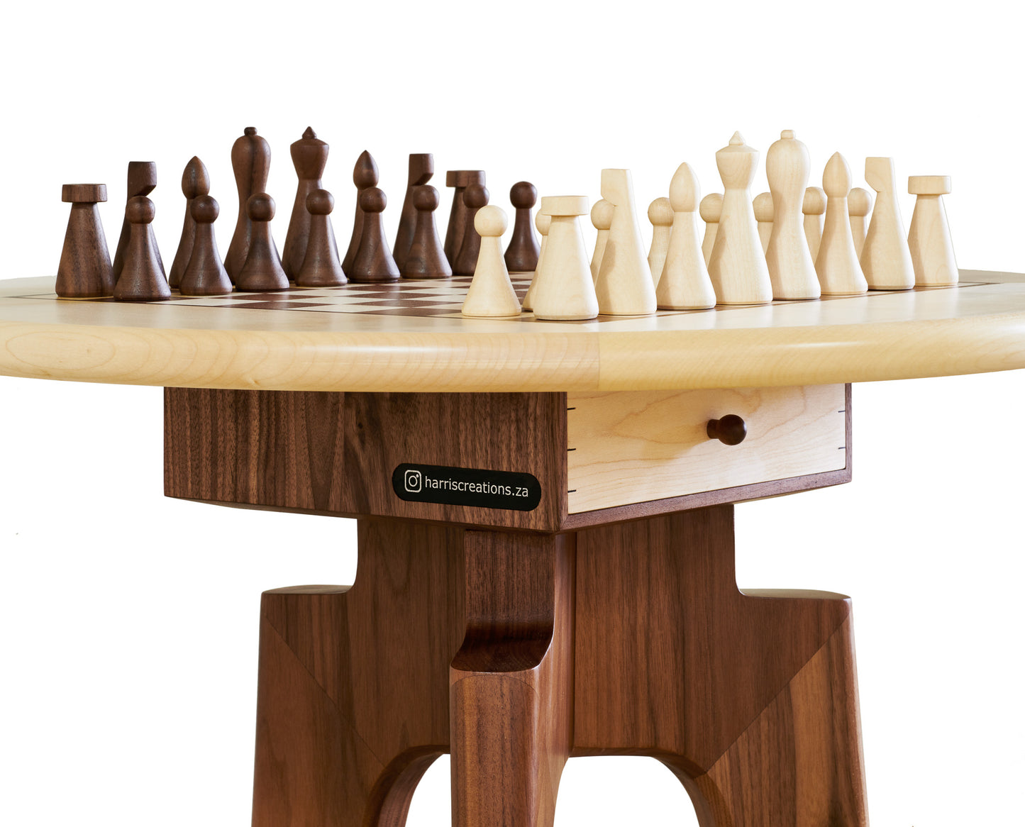 Custom Walnut and Maple chess set