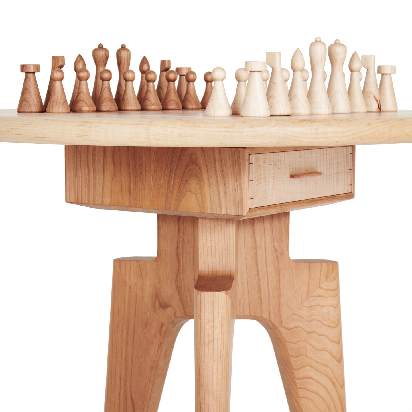 Custom Cherry and Maple chess set