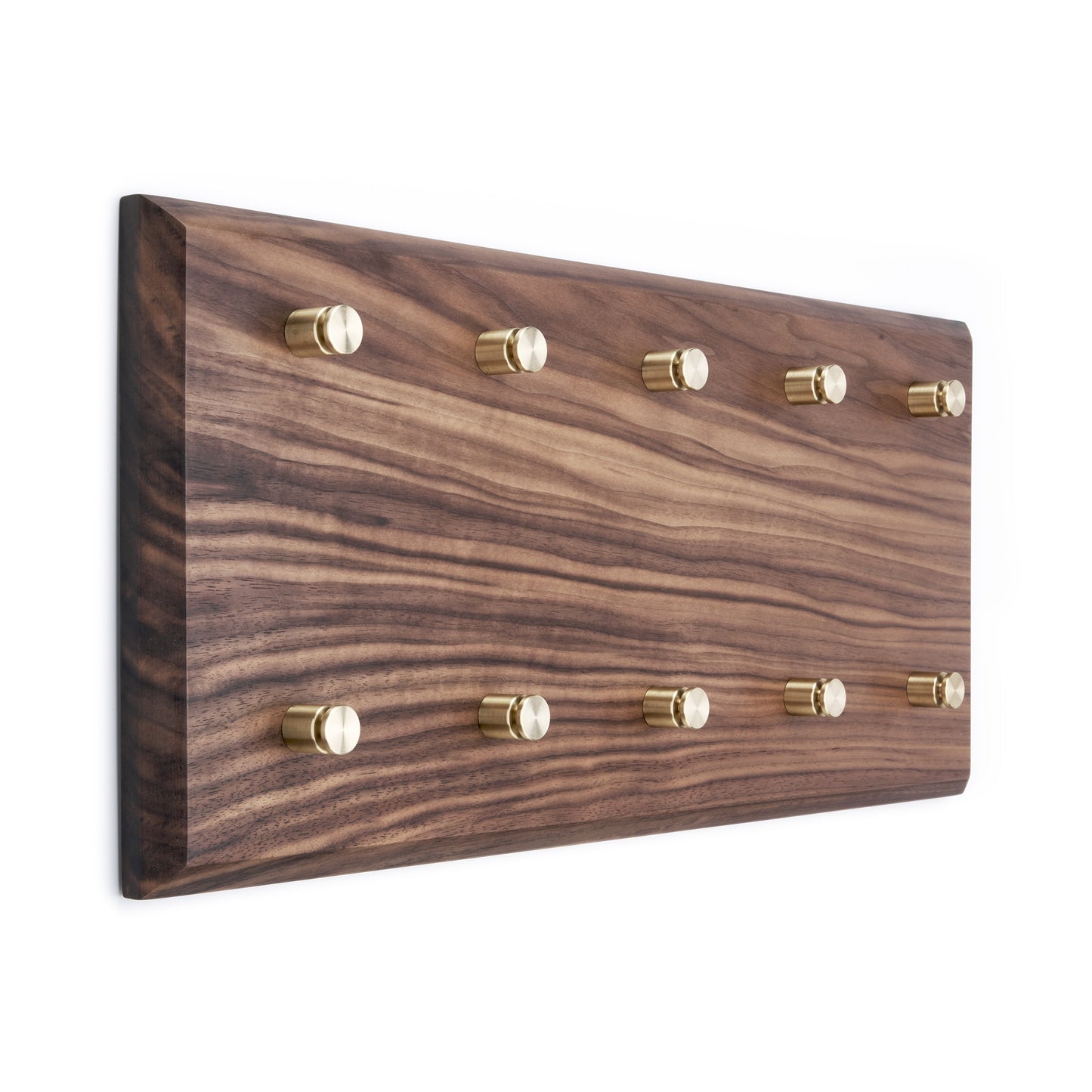 Walnut and brass key rack