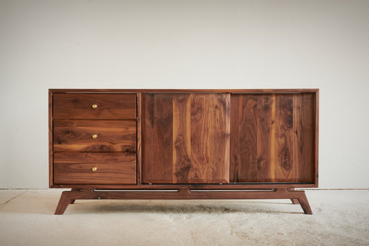 Solid wood custom Walnut TV/Media unit 