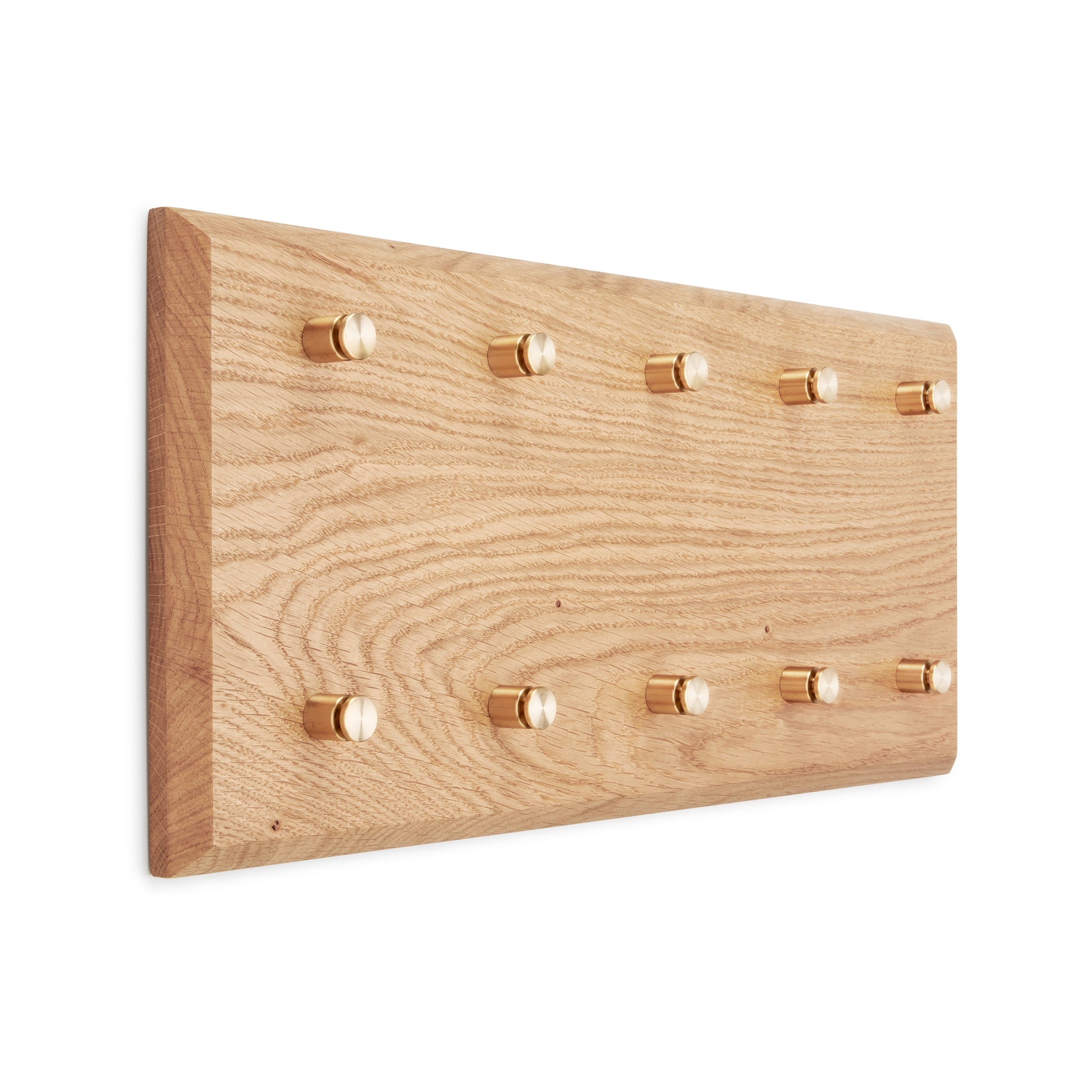 French Oak and brass key rack 