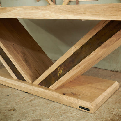 Custom French Oak dining table 