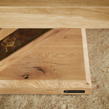 Custom French Oak dining table 