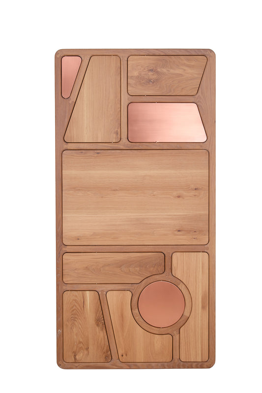 French Oak and Copper standing desk 