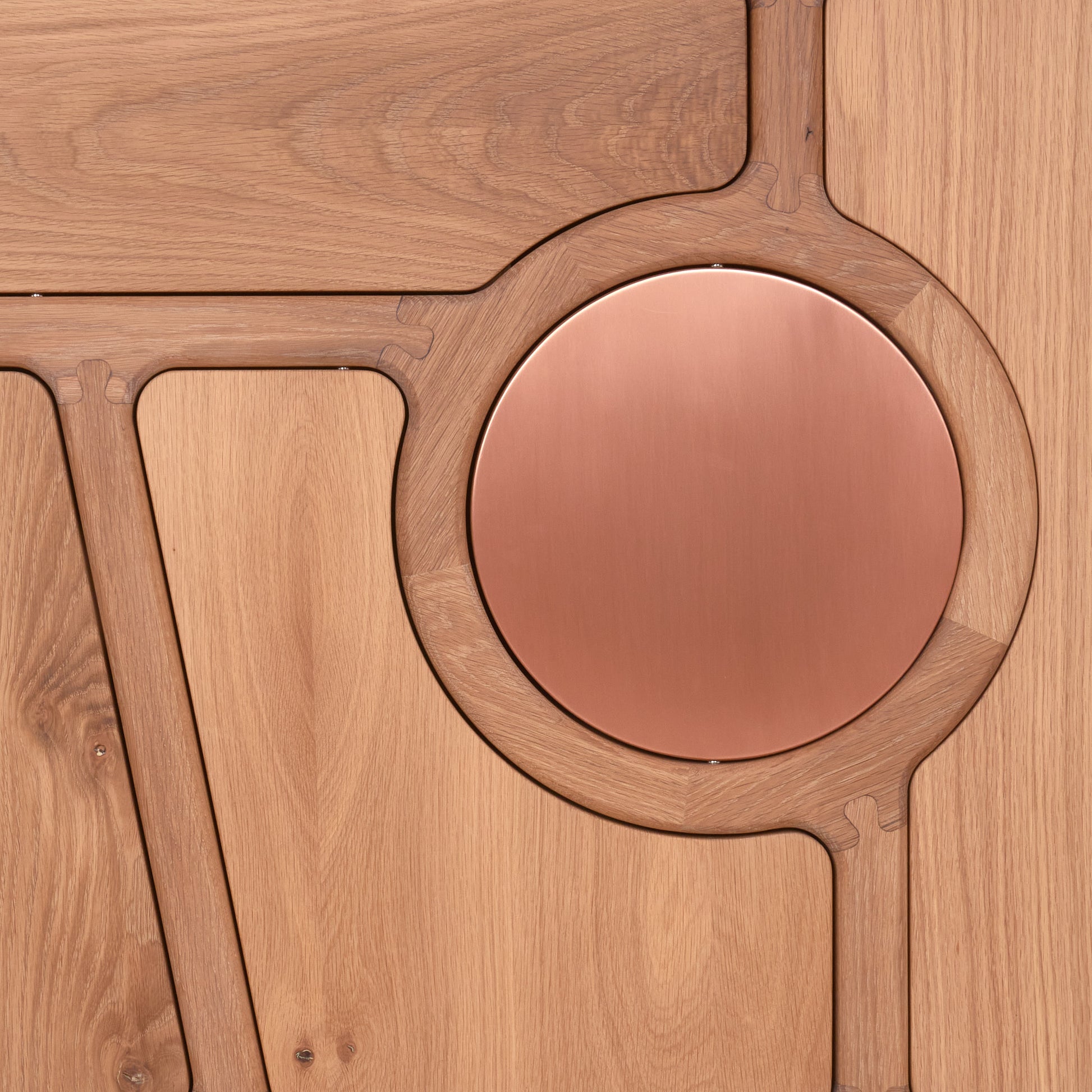 French Oak and Copper standing desk 