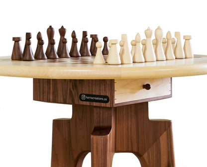 Custom Walnut and Maple chess set 