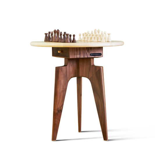 Custom Walnut and Maple chess set 