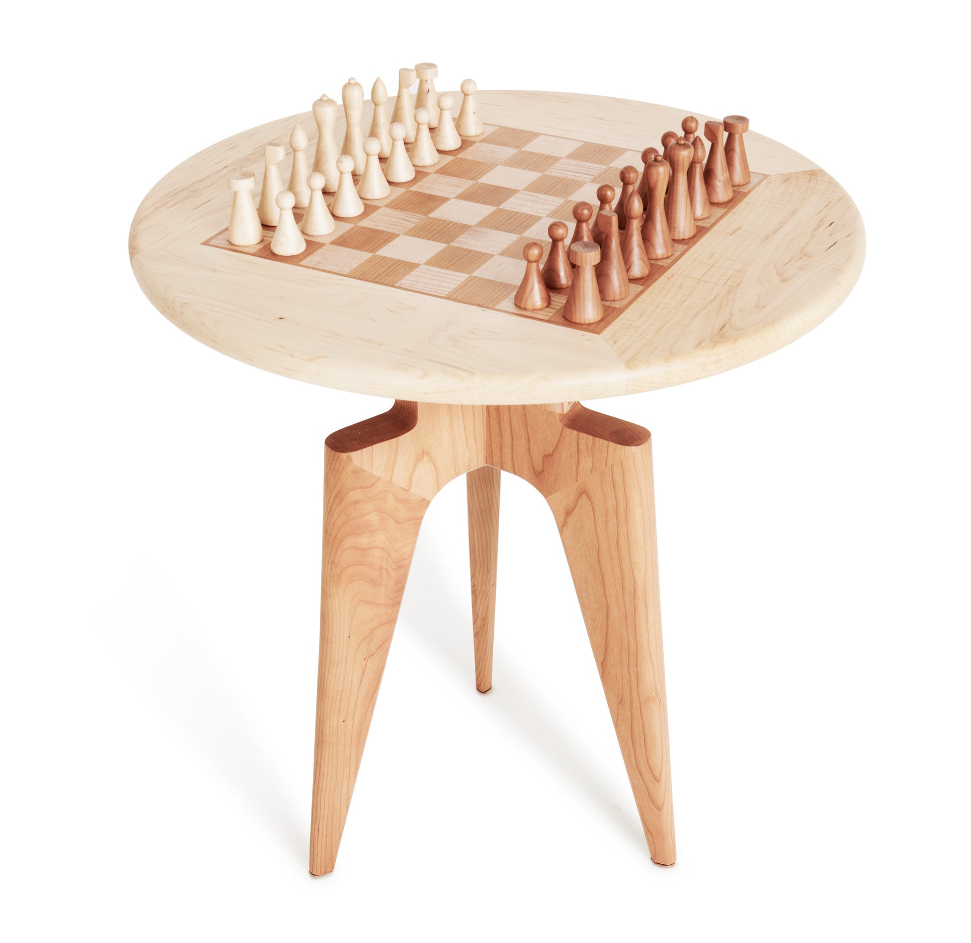 Custom Cherry and Maple chess set 